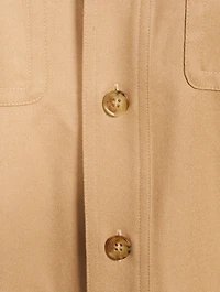 Hill Wool Patch-Pocket Shirt