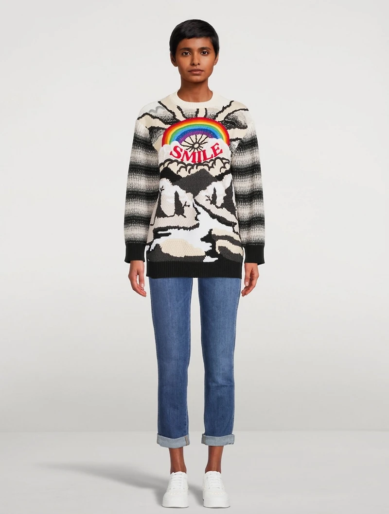 Kind Wool And Cotton Intarsia Sweater
