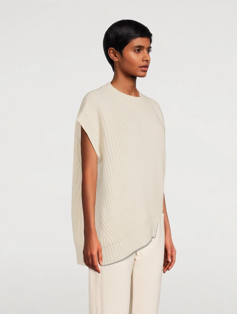 Forever Stella Cashmere Cap-Sleeve Sweater