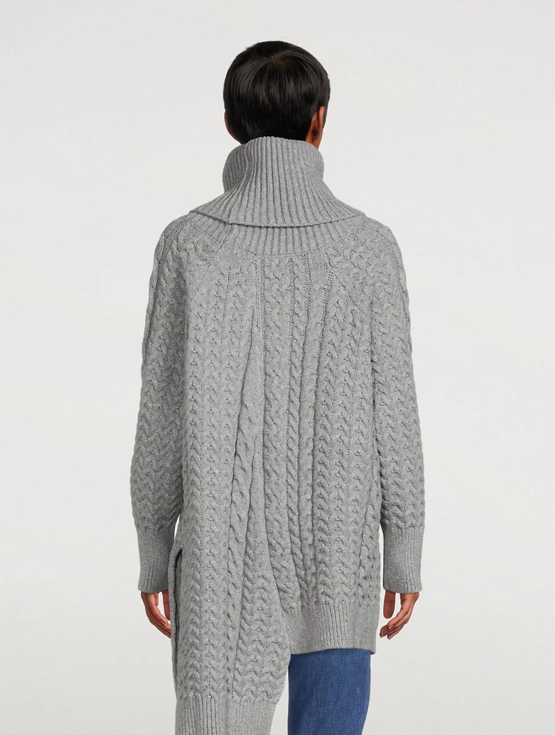 Aran Stitch Cape Sweater