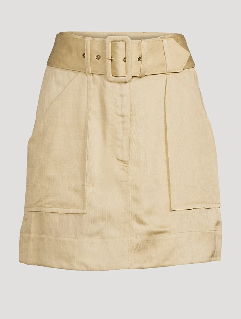 Marie Linen-Blend Mini Skirt