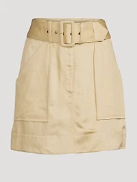 Marie Linen-Blend Mini Skirt
