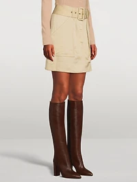 Marie Linen-Blend Mini Skirt