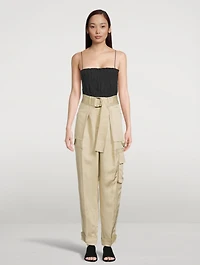 Marie Linen-Blend Cargo Pants
