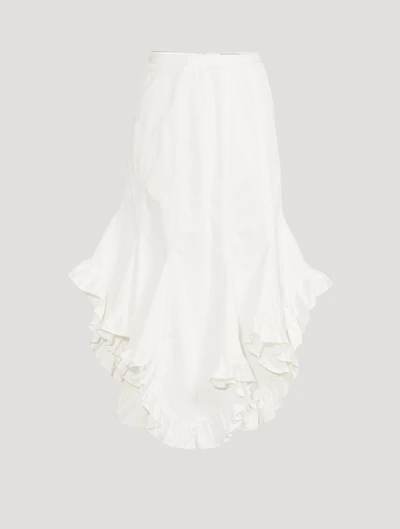 Adelle Drill Godet Midi Skirt