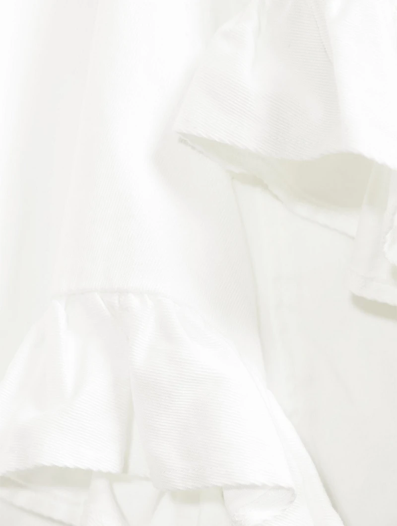 Adelle Drill Godet Midi Skirt