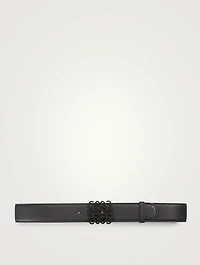 Grained Calfskin Anagram Belt