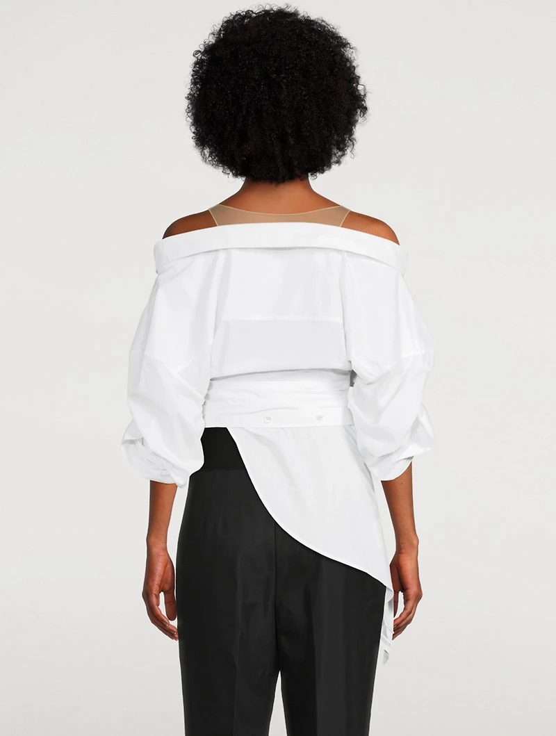 Deconstructed Illusion Tulle Shirt