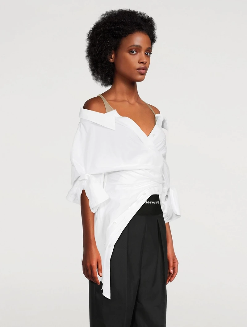 Deconstructed Illusion Tulle Shirt