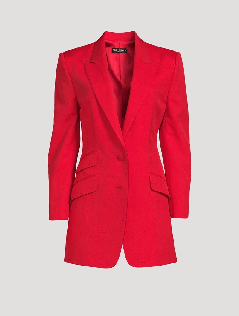 Silk And Cotton Schappe Blazer