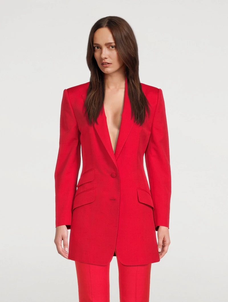 Silk And Cotton Schappe Blazer