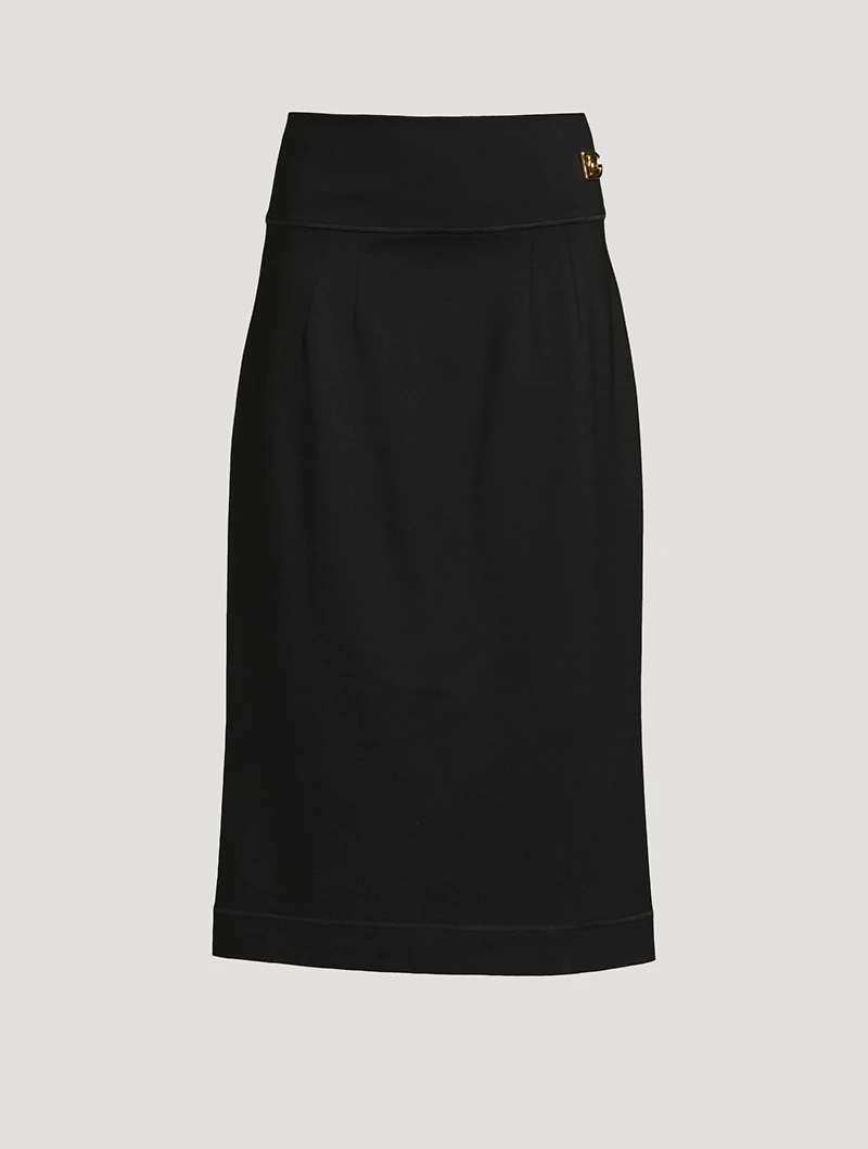 Stretch Jersey Midi Skirt