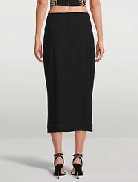 Stretch Jersey Midi Skirt