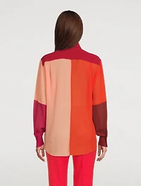 Silk Georgette Patchwork Shirt