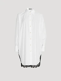 Poplin Shirt With Lace Back