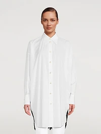 Poplin Shirt With Lace Back
