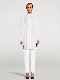 Poplin Shirt With Lace Back