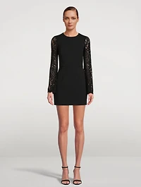 Mini Dress With Cordonetto Lace Sleeves