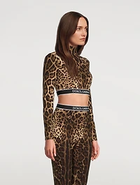Charmeuse Crop Top Leopard Print