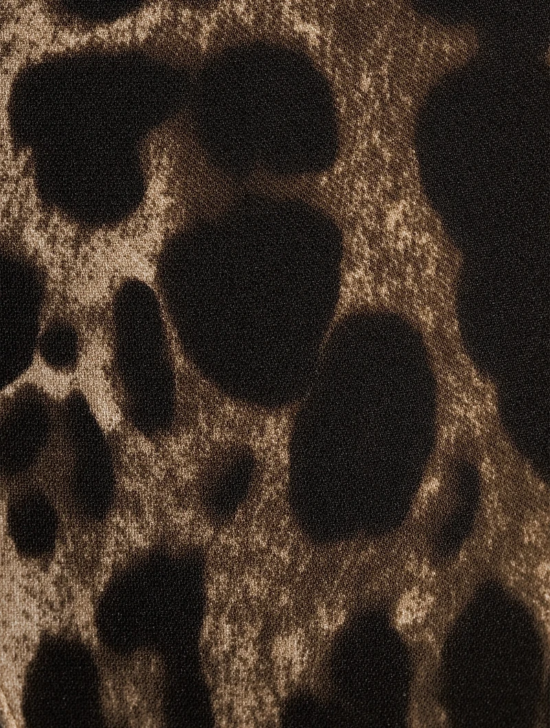 Charmeuse Bustier Top Leopard Print