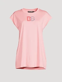 Jersey T-Shirt With Patent Leather Patch