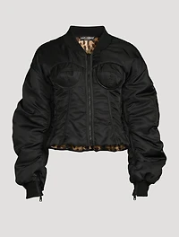 Nylon Corset Bomber Jacket