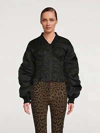 Nylon Corset Bomber Jacket