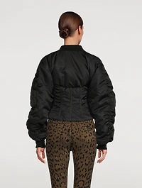 Nylon Corset Bomber Jacket
