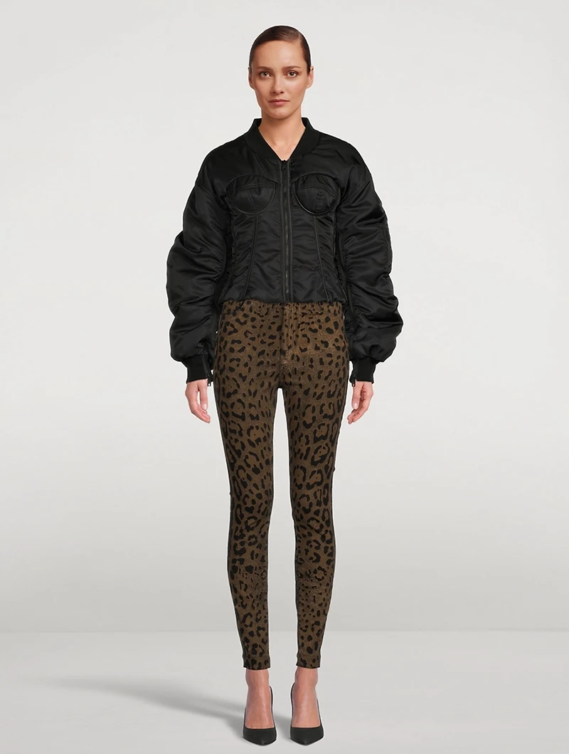 Nylon Corset Bomber Jacket