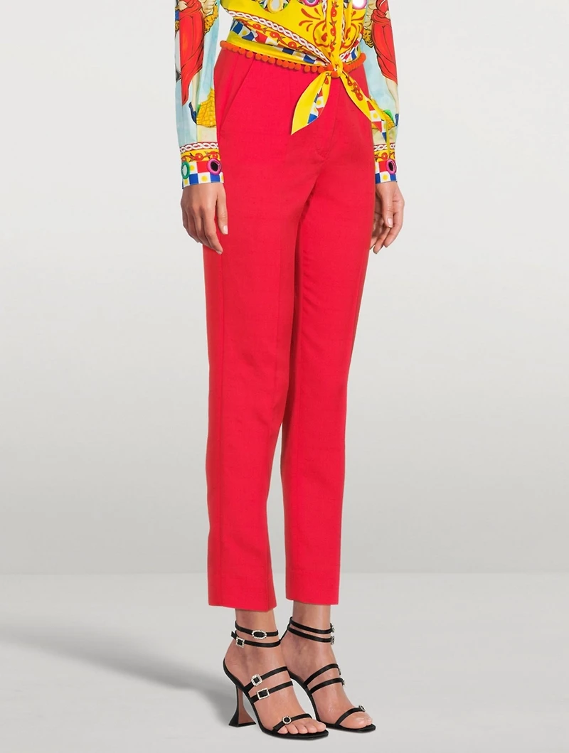 Silk And Cotton Schappe Pants