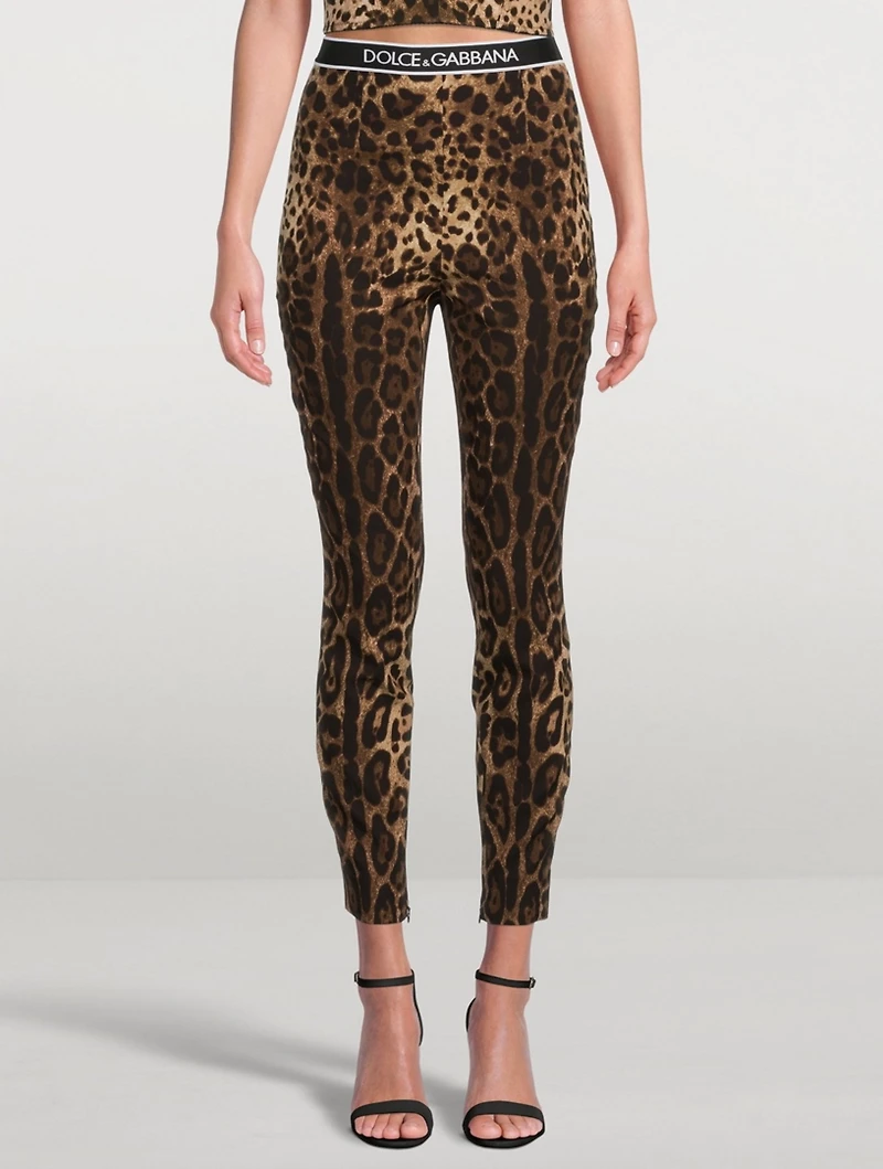 Charmeuse Leggings Leopard Print