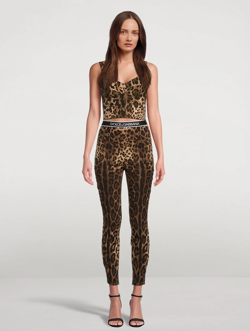 Charmeuse Leggings Leopard Print