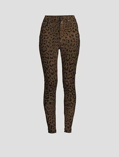 Slim Jeans Leopard Print
