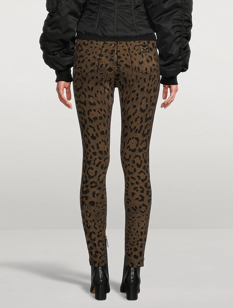 Slim Jeans Leopard Print