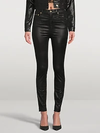 Laminated Slim-Fit Jeans