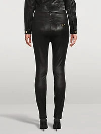 Laminated Slim-Fit Jeans