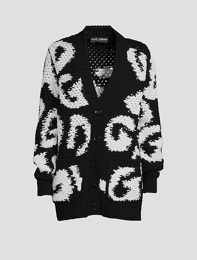 Intarsia Wool And Cashmere Cardigan