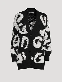 Intarsia Wool And Cashmere Cardigan