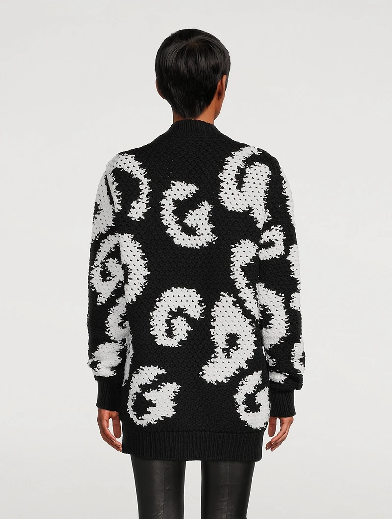 Intarsia Wool And Cashmere Cardigan