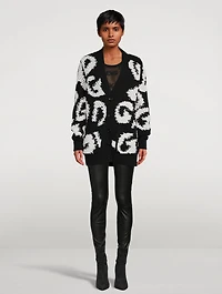 Intarsia Wool And Cashmere Cardigan