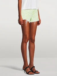 Bite Denim Shorts Sunbleach Logo Print