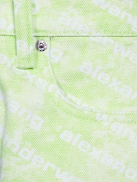 Bite Denim Shorts Sunbleach Logo Print