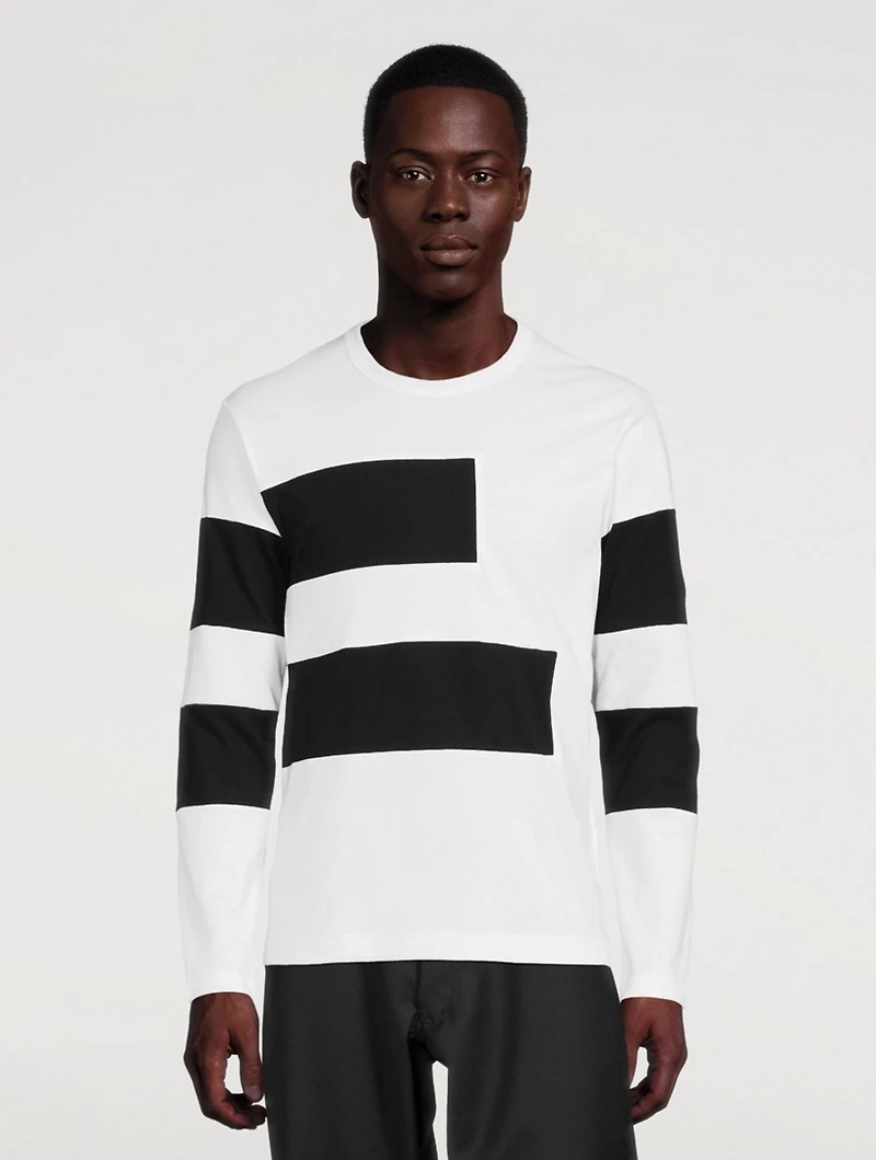 Long-Sleeve T-Shirt With Patchwork