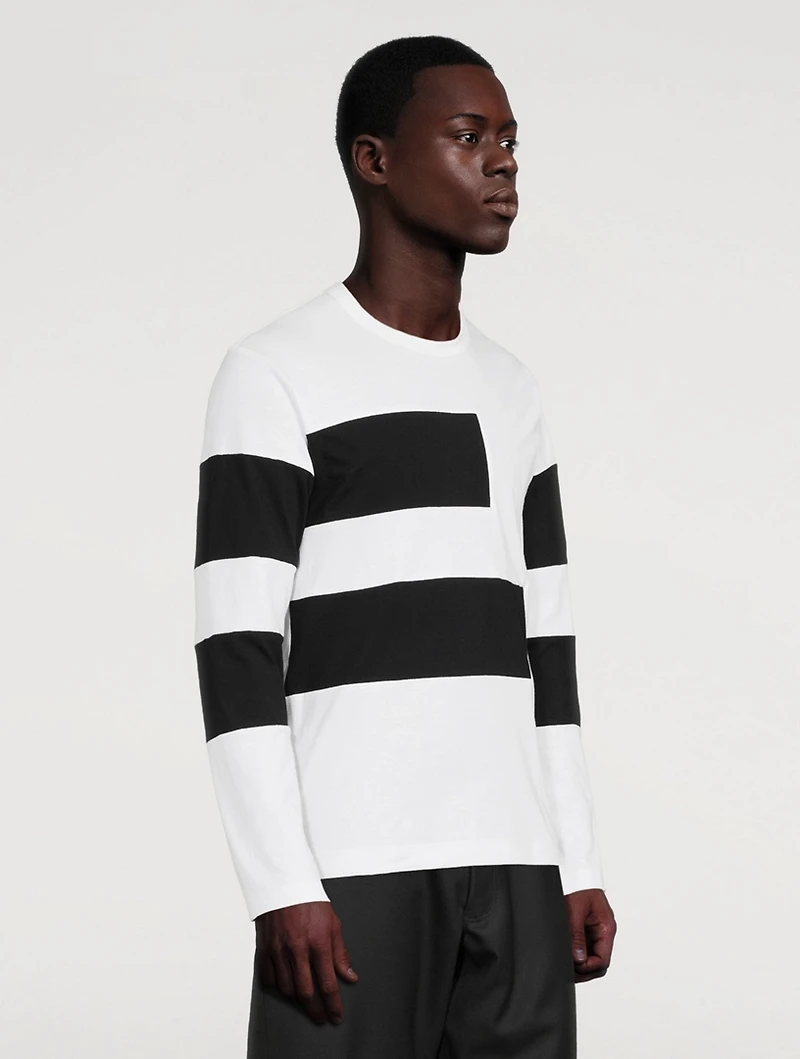 Long-Sleeve T-Shirt With Patchwork