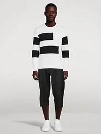 Long-Sleeve T-Shirt With Patchwork