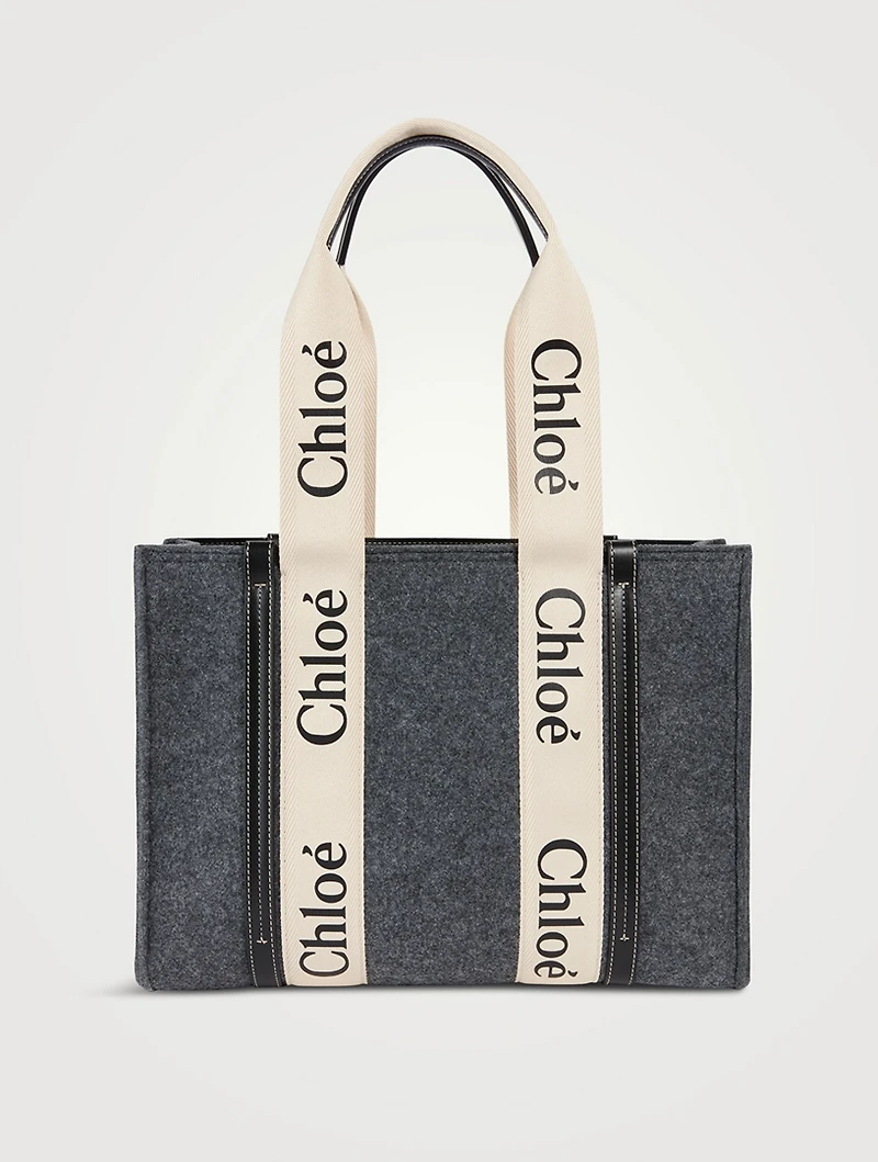 Medium Woody Recycled Felt Tote Bag