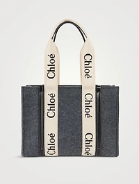Medium Woody Recycled Felt Tote Bag