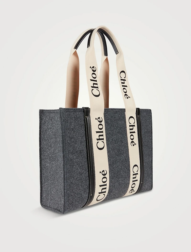 Medium Woody Recycled Felt Tote Bag