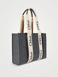 Medium Woody Recycled Felt Tote Bag