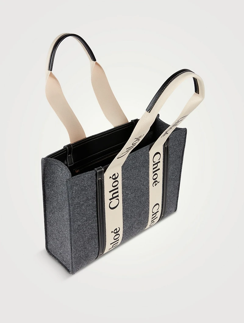 Medium Woody Recycled Felt Tote Bag